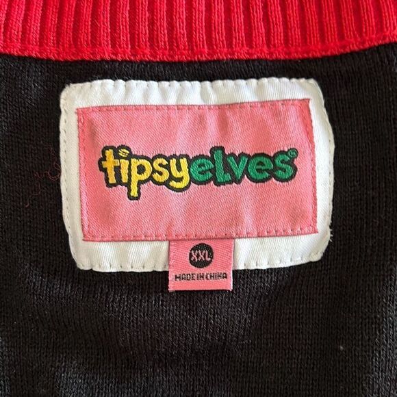 Tipsy Elves XXL Bow Tie Christmas Cardigan Sweater Men Woman - Picture 2 of 8